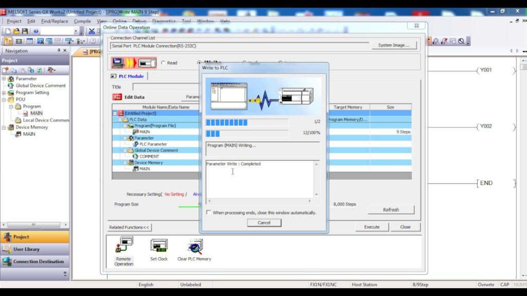 MITSUBISHI PLC PROGRAME UPLOAD WITH GX WORKS 2 – PLC HMI DRIVE